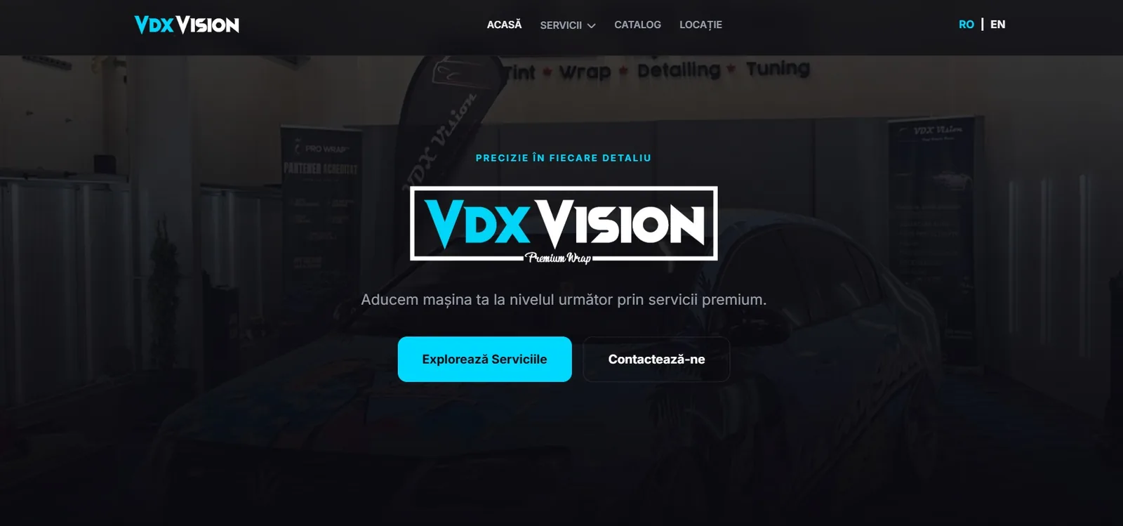 VDX Vision — Website design